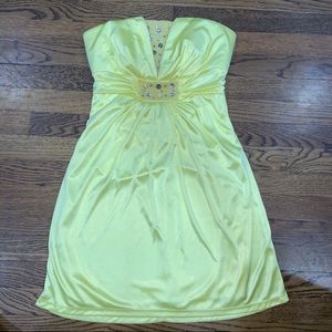 Yellow Prom Cocktail Dress